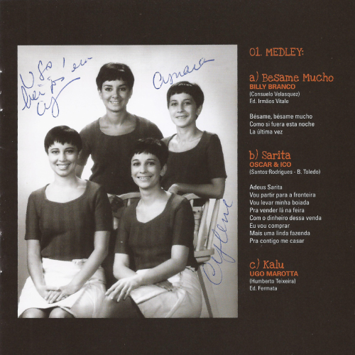 Capa de CD com foto do Quarteto em CY. A foto está em preto e branco